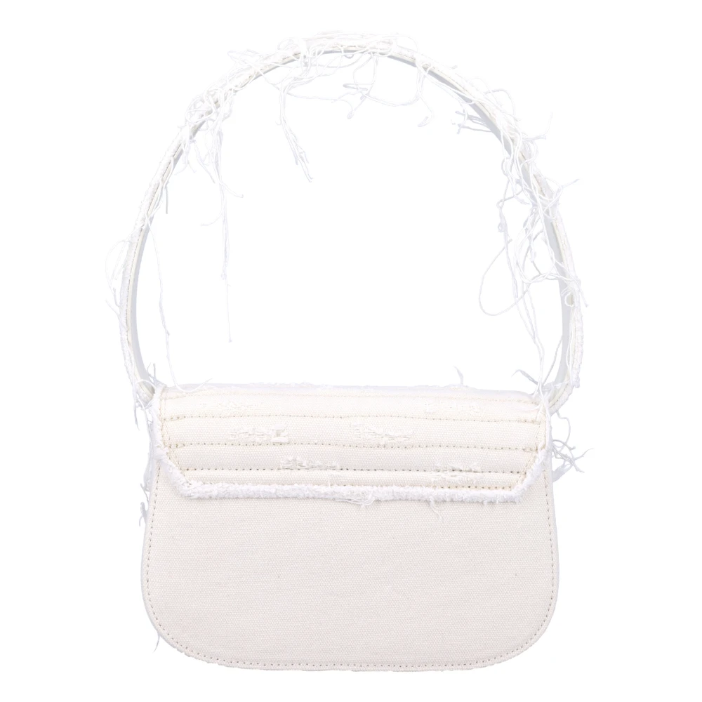 Diesel Witte Denim Gebroken Tas White Dames