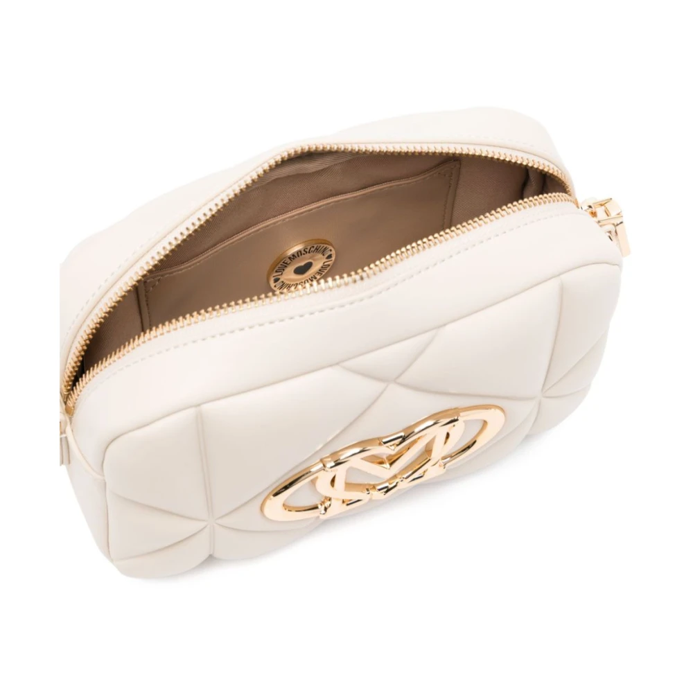 Love Moschino Ivoor Schoudertas voor Vrouwen Beige Dames