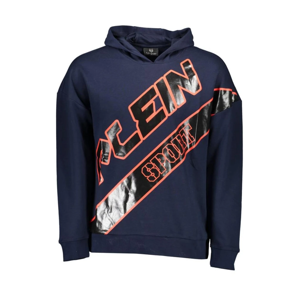 Plein Sport Hoodie Sweatshirt - Male - Long Sleeve Training Tops - Blue - S - Sport