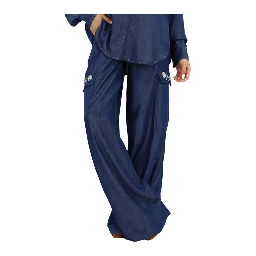 Liu Jo Women's Blue Wide Jeans