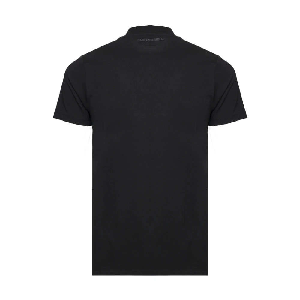 Karl Lagerfeld Zwarte opblaasbare logo T-shirt Black Heren