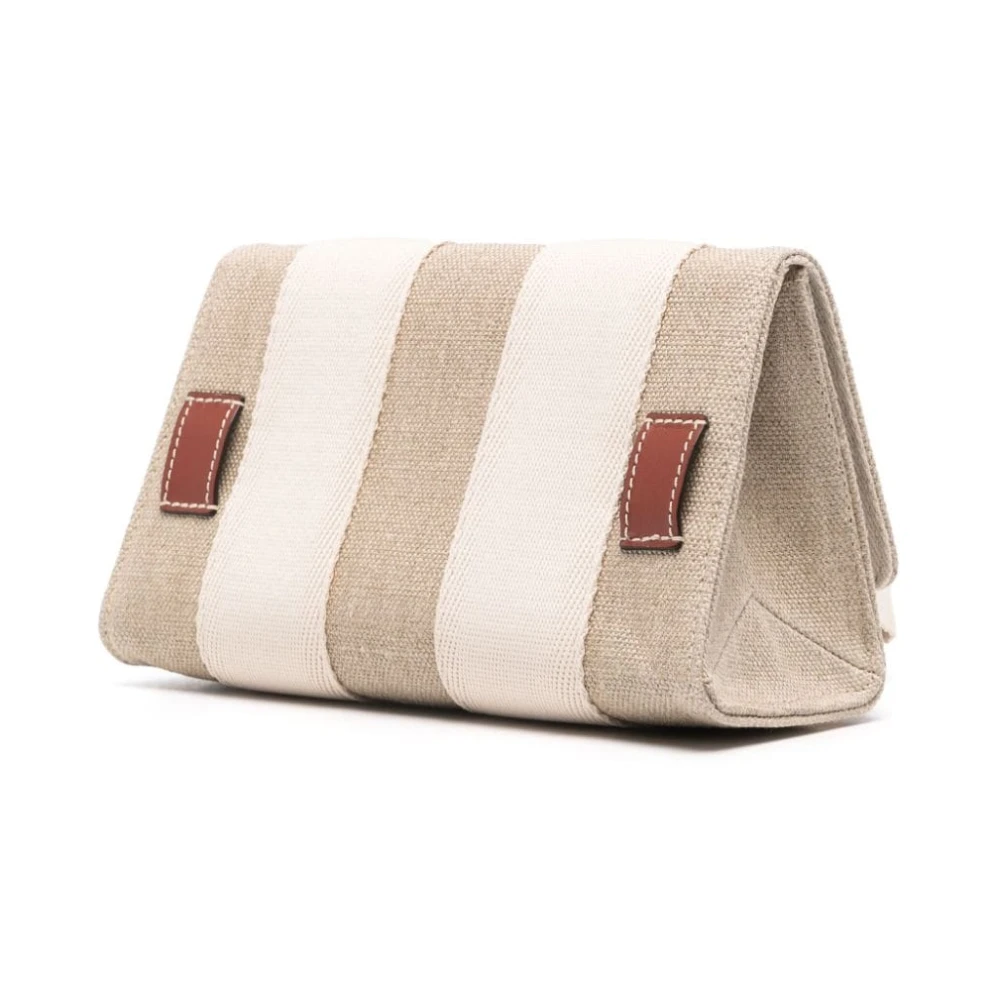 Chloé Witte Leren Canvas Tas Multicolor Dames