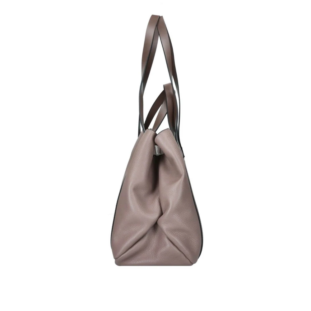 Rebelle Elegante Leren Shopper Tas Galaxy Collectie Brown Dames