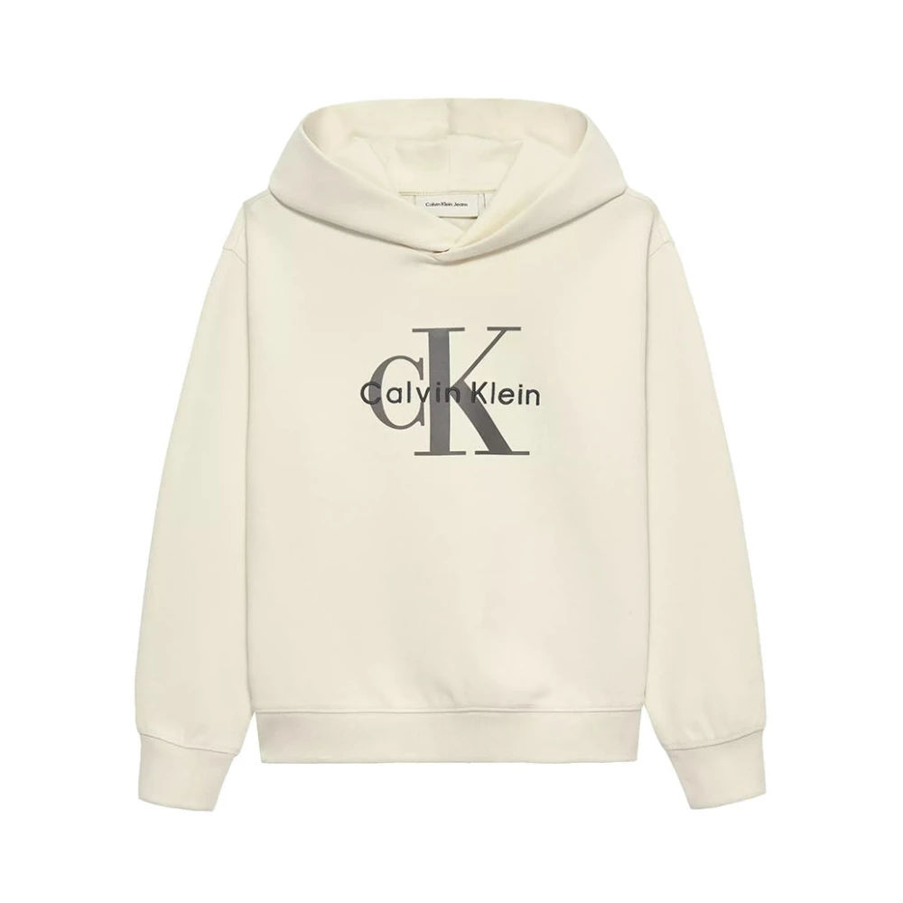 Calvin Klein Jeans Boys Beige Hooded Sweatshirt - Kids Sweatshirts - 10 Y - Kids