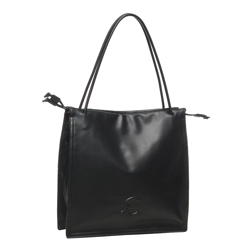 Coccinelle Zwarte schoudertas met trekkoordsluiting Black Dames