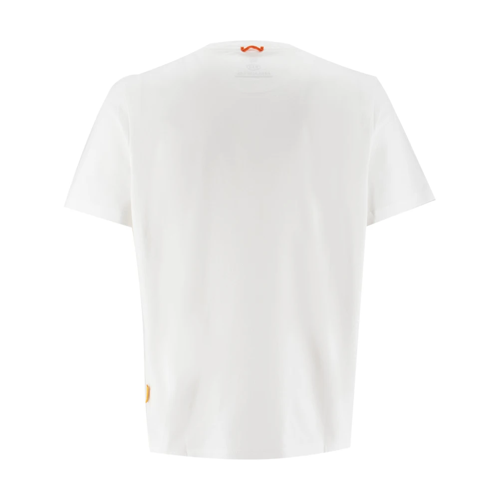 Parajumpers Minimalistische Crew-Neck T-shirt met Front Print White Heren