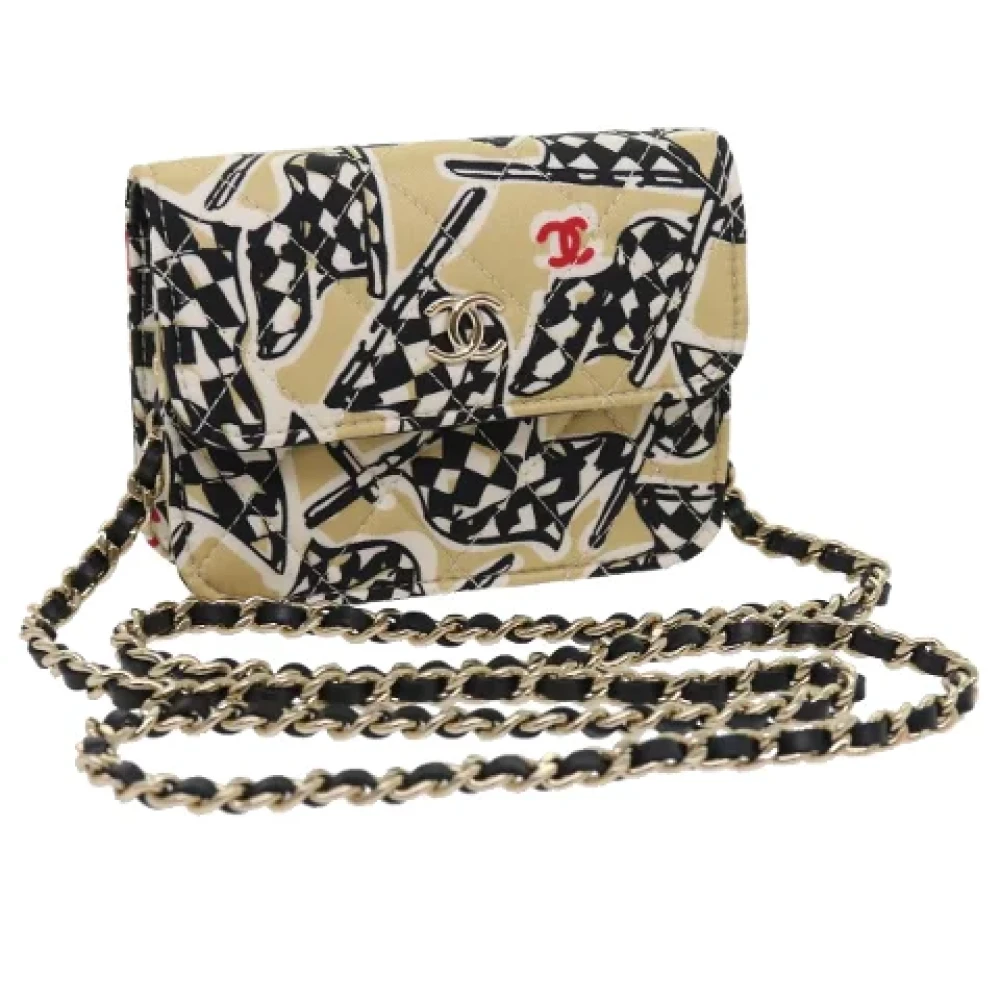 Chanel Vintage Pre-owned Canvas chanel-bags Beige Dames
