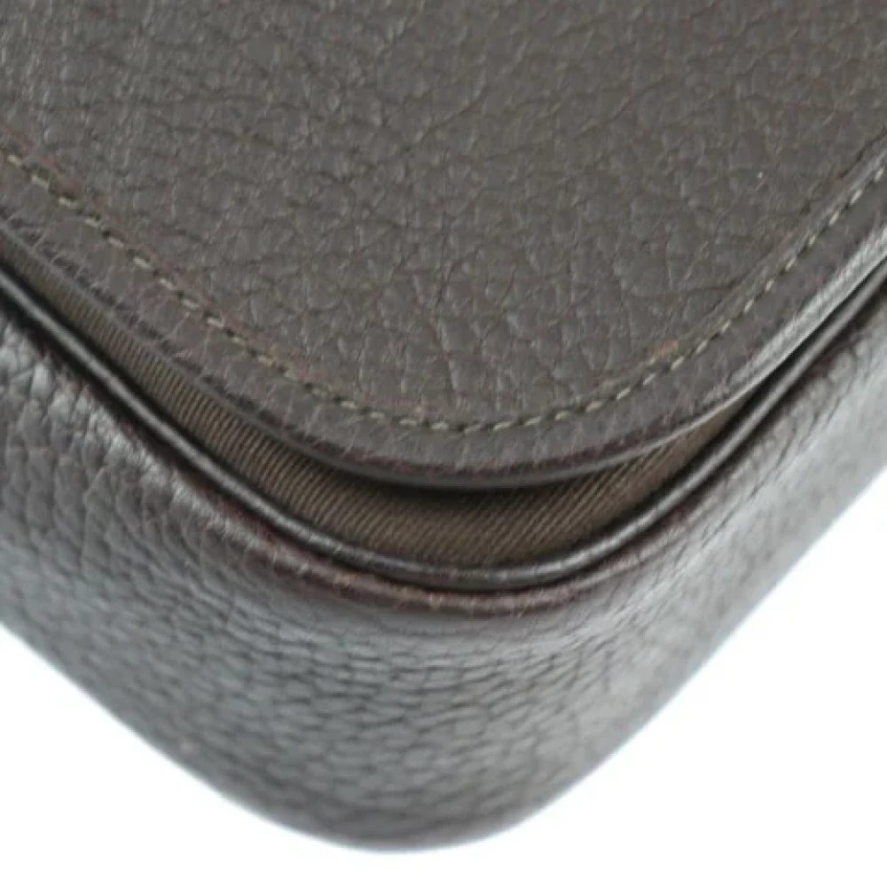 Hermès Vintage Pre-owned Fabric shoulder-bags Brown Dames