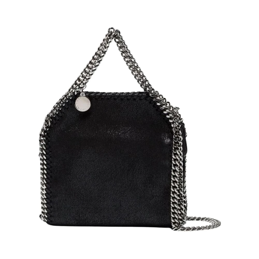 Stella Mccartney Women's Black Shoulder Bags, One Size, Chic Whipstitch Tiny Tote