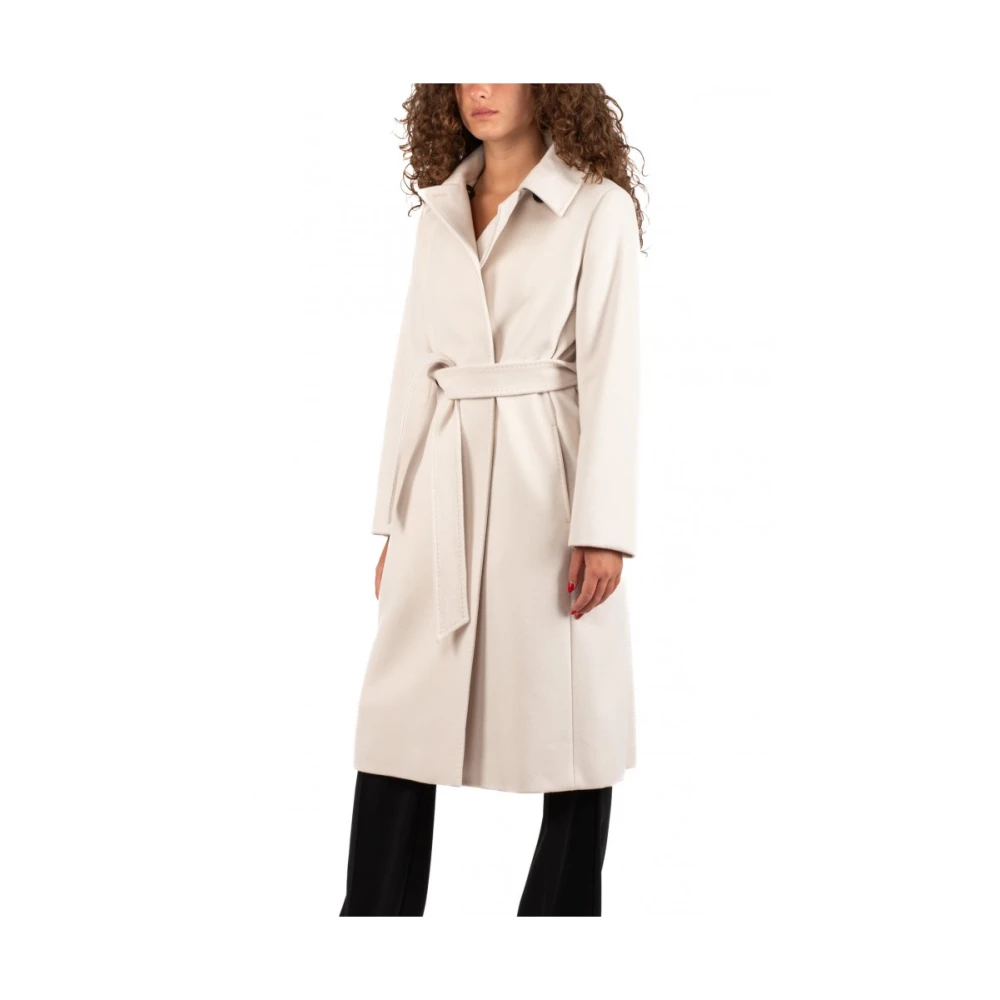 Max Mara Studio Stijlvolle Jas met Bcollag Ontwerp Beige Dames