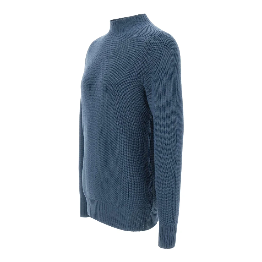 Gran Sasso Blauwe wollen trui met Hydro-Stop technologie Blue Heren