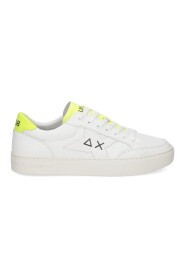Białe/Żółte Fluorescencyjne Skórzane Buty Skate