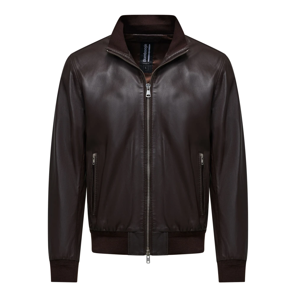 Bomboogie Uomo Marrone - Cole Leather Bomber - Jackets - S