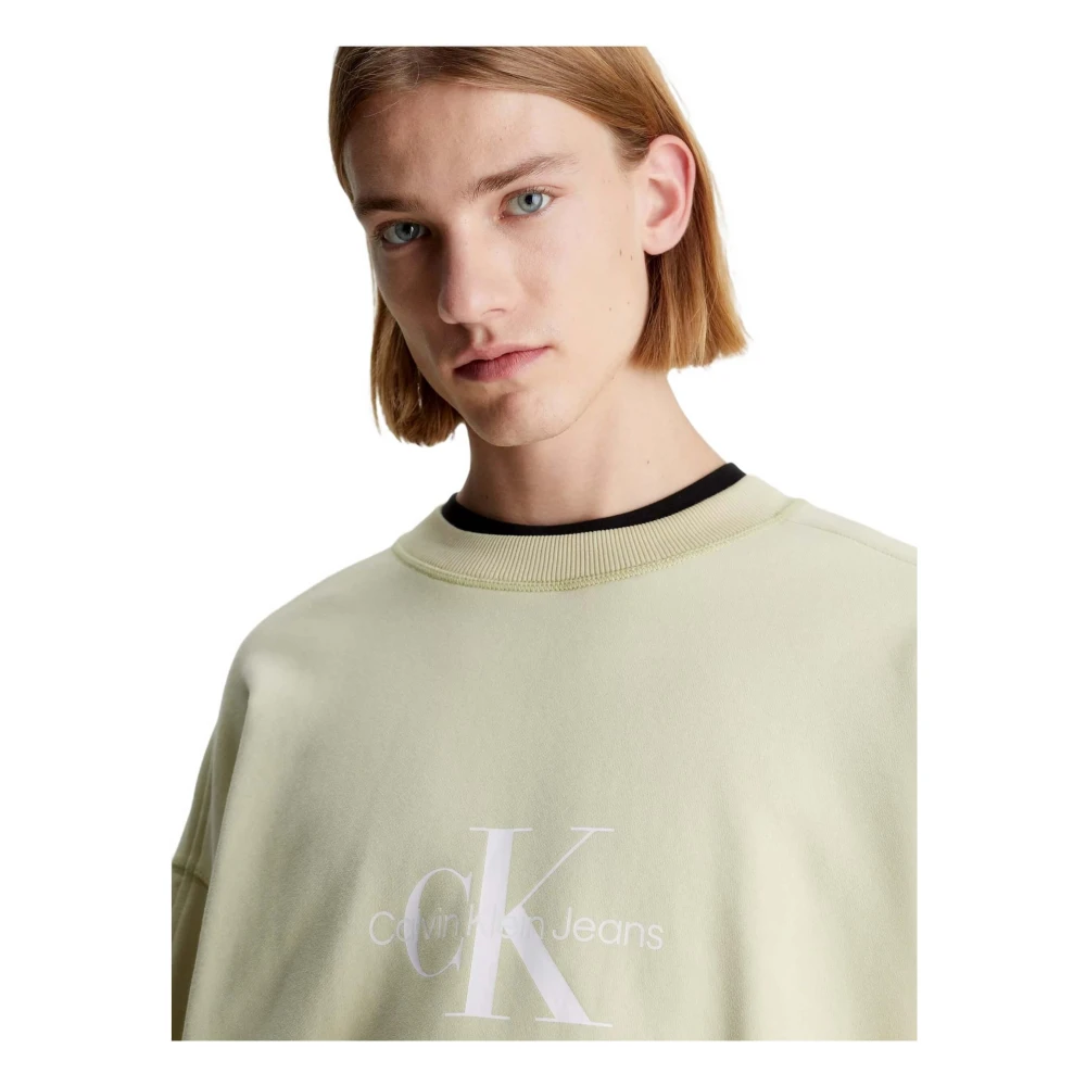 Calvin Klein Archief Monologo Hoodie Beige Heren