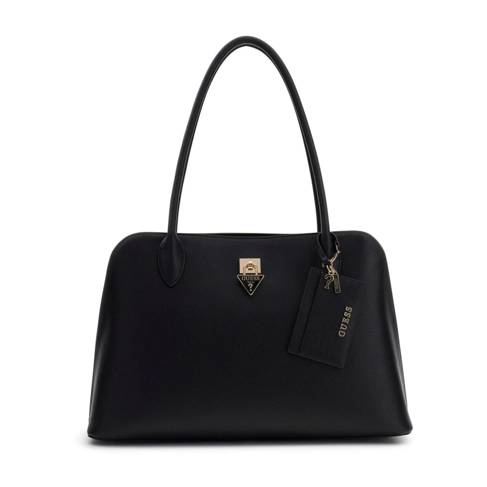 Guess Pu Leather Handbag - Female - Shoulder Bags - Black - One Size - Bags