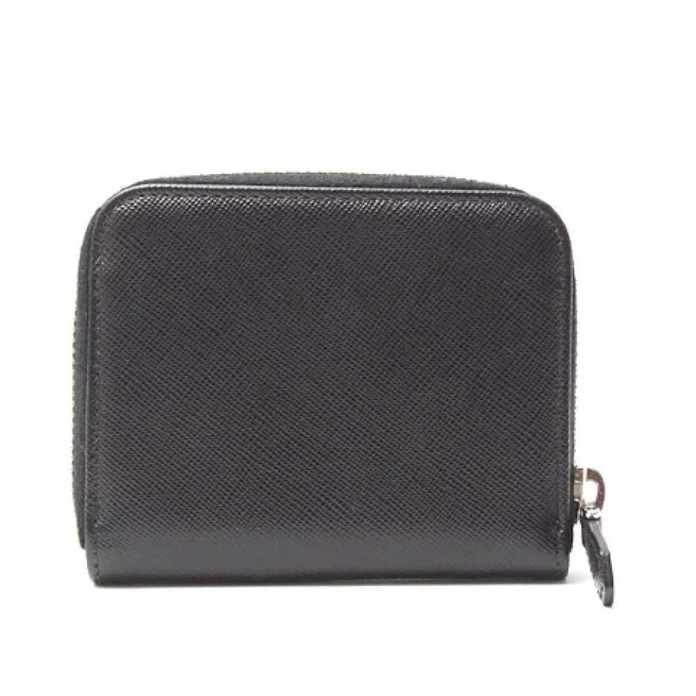 Prada Vintage Pre-owned Leather wallets Black Dames