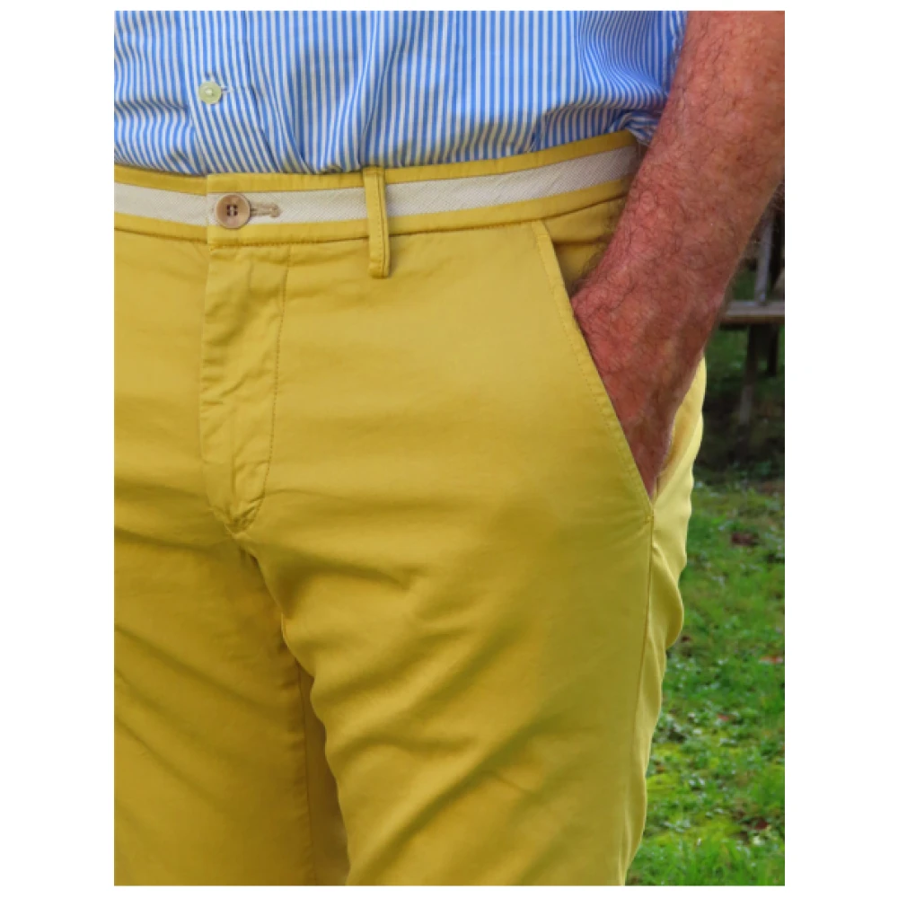 Mason's Slim Fit Torino University Broek Yellow Heren