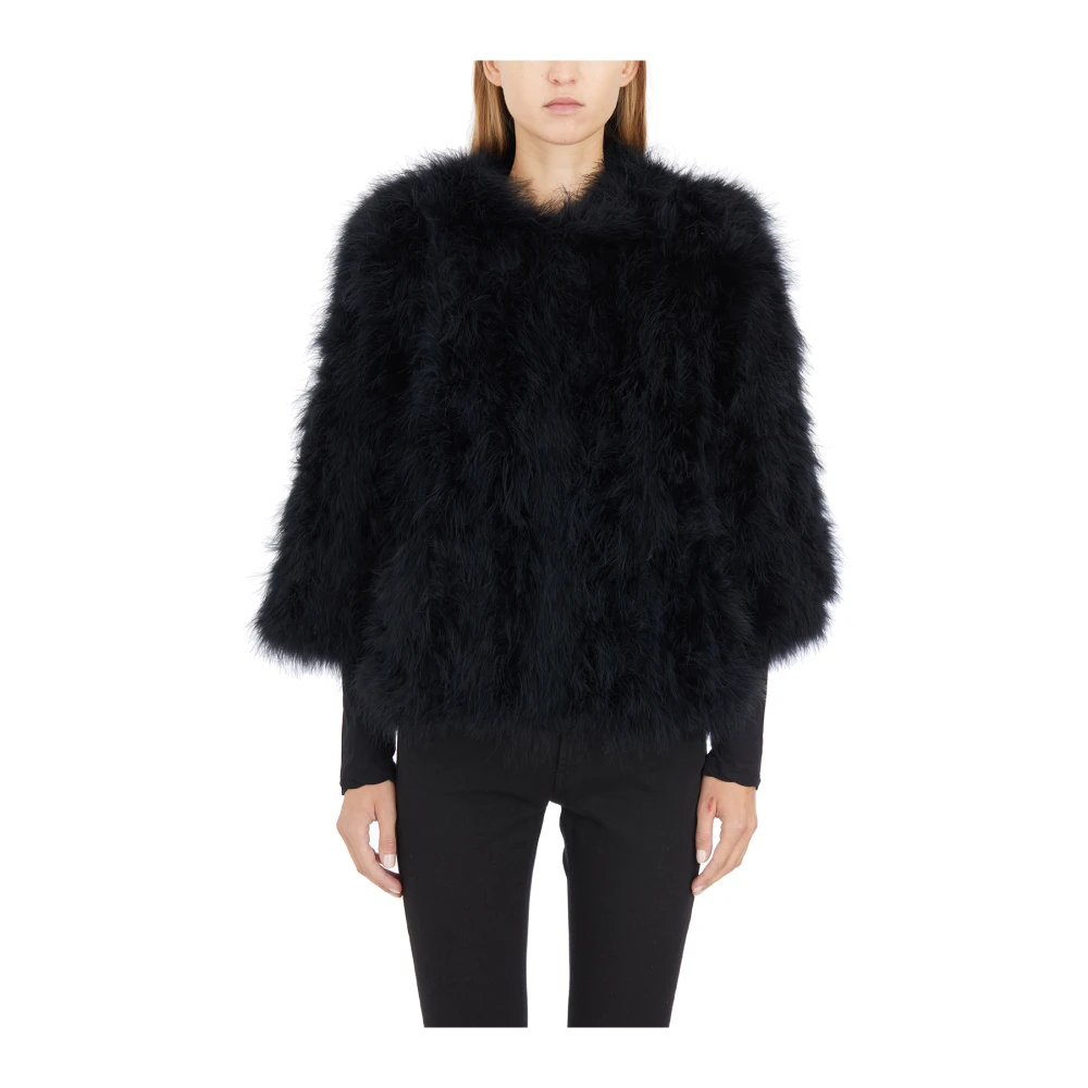 Giorgio Brato Korte Pufferjas met Veren Black Dames