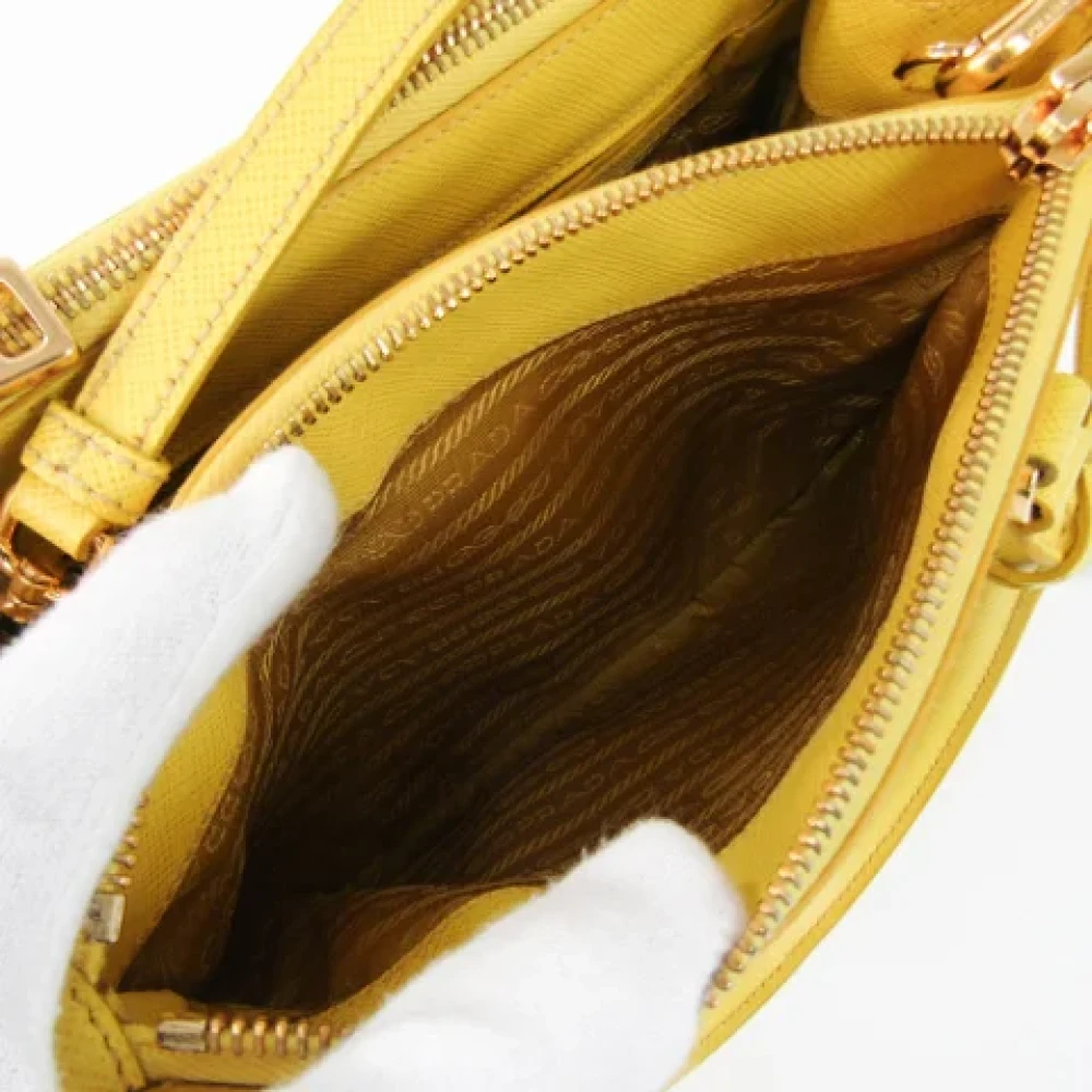 Prada Vintage Pre-owned Fabric prada-bags Yellow Dames