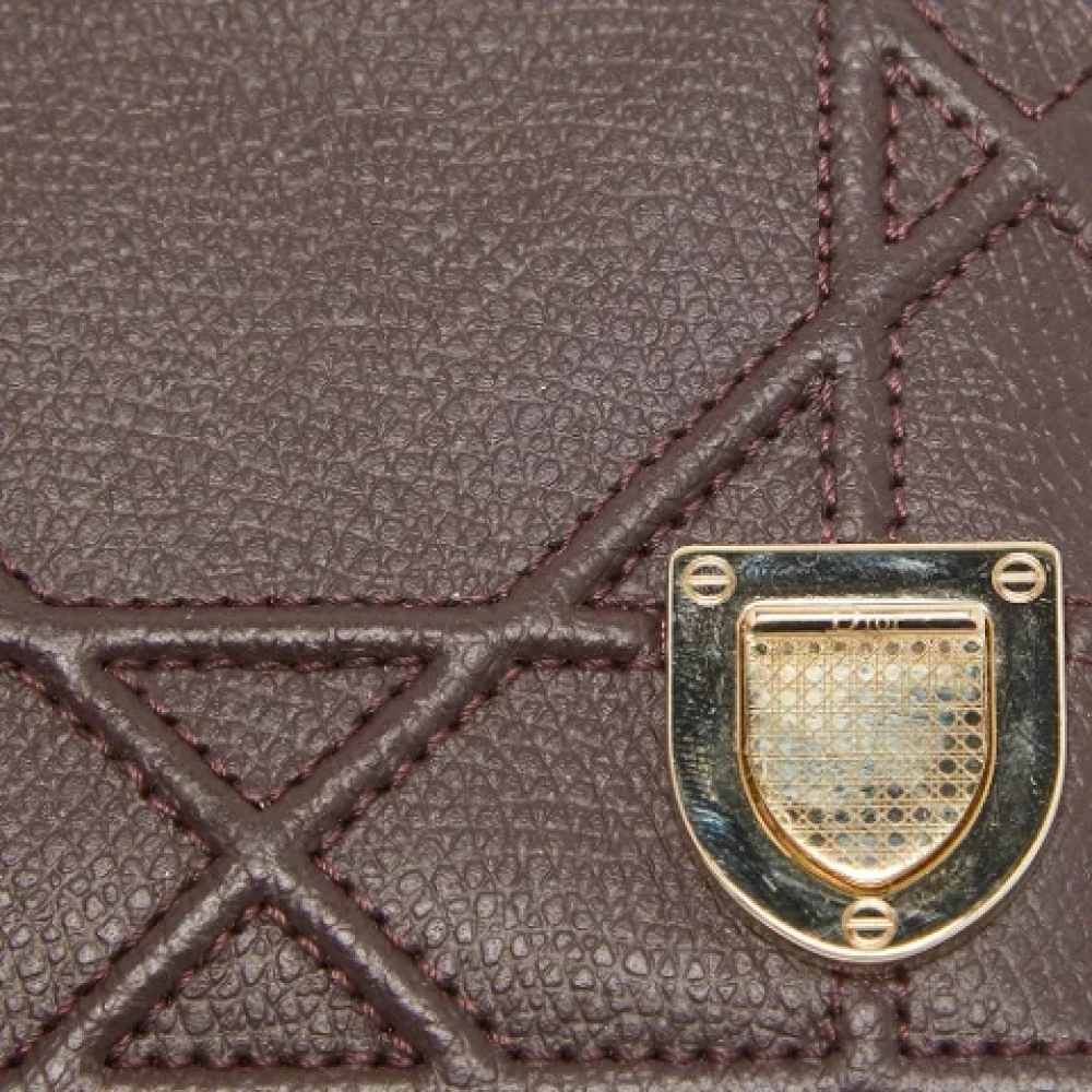 Dior Vintage Pre-owned Leather wallets Brown Dames