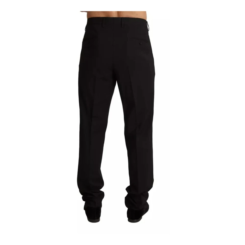 Dolce & Gabbana Zwarte Gestreepte Skinny Jurkbroek Black Heren