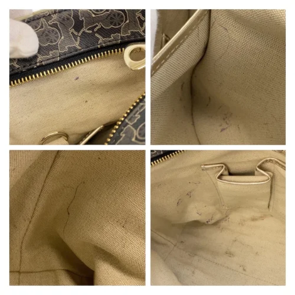 Celine Vintage Pre-owned Canvas celine-bags Gray Dames