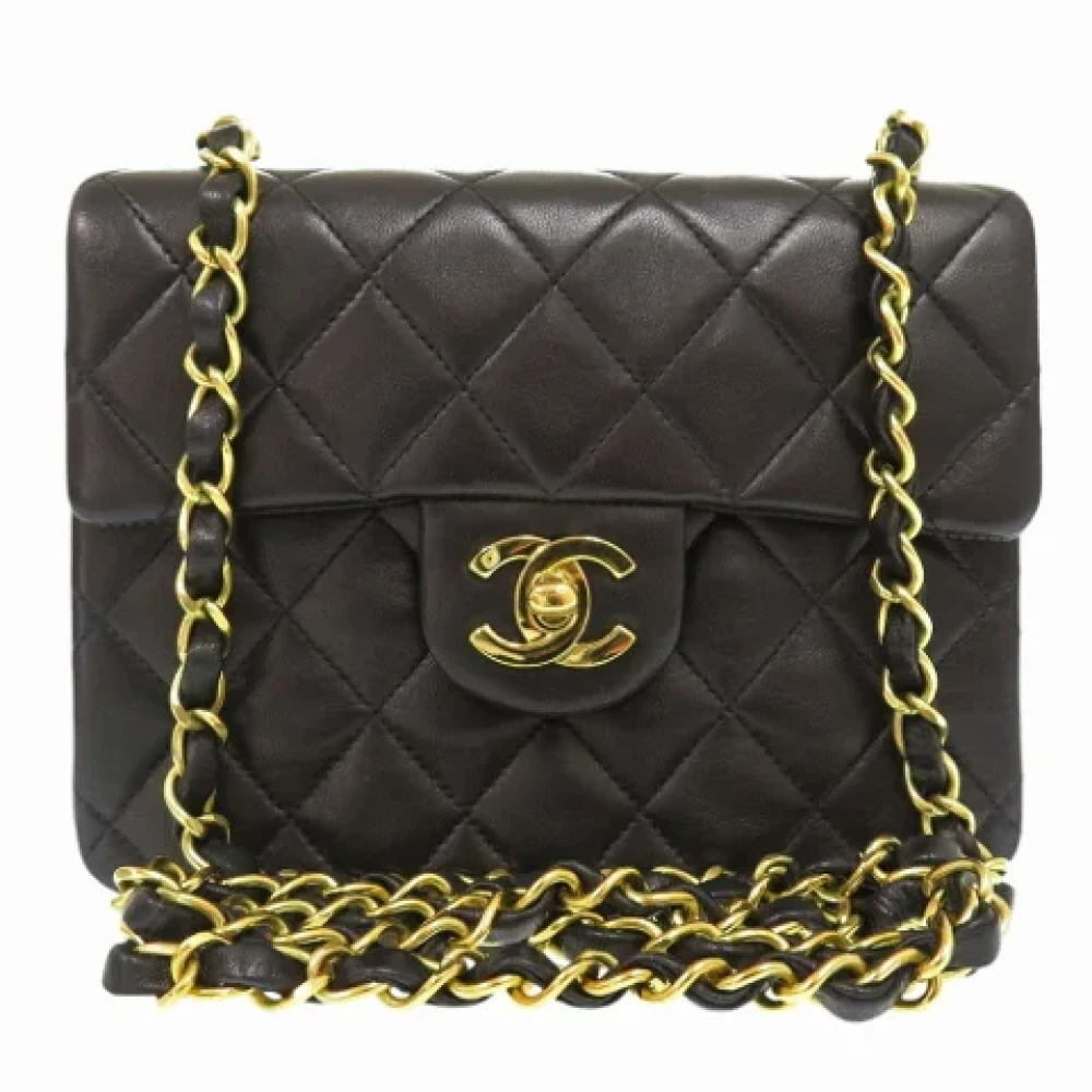 Chanel Vintage Pre-owned Leather shoulder-bags Black Dames