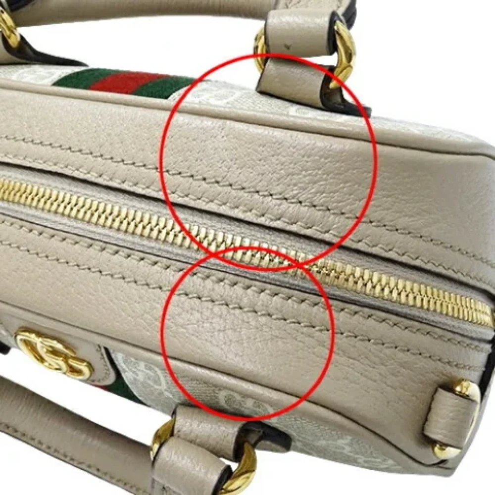 Gucci Vintage Pre-owned Fabric gucci-bags Beige Dames