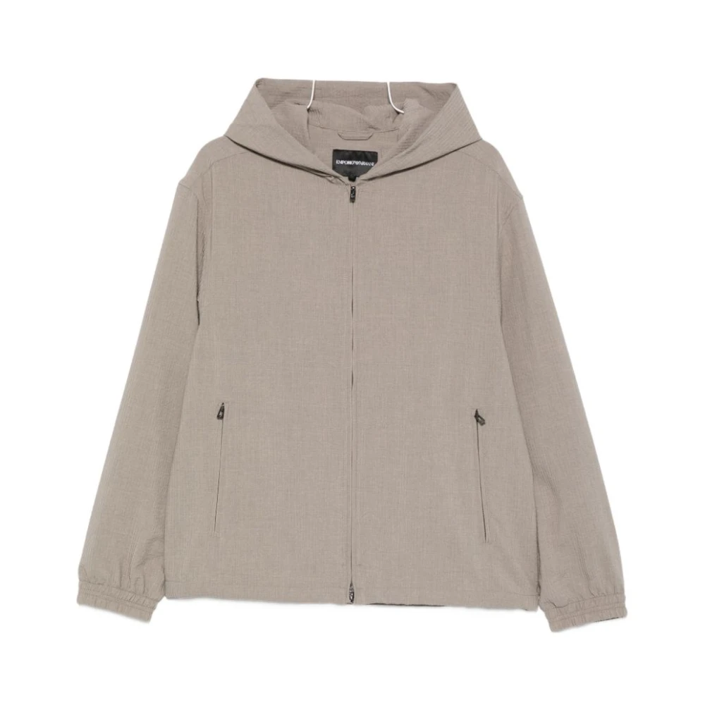 Emporio Armani Beige Hooded Blouson