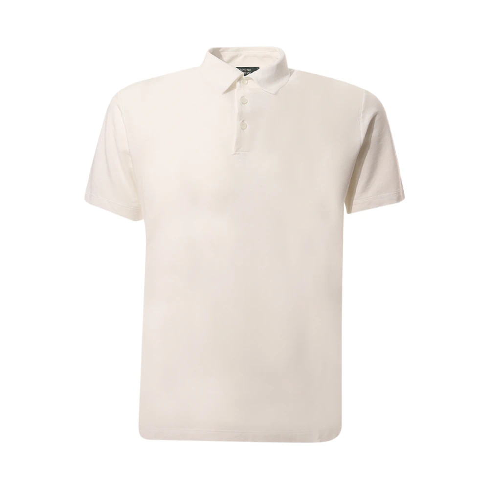 Zanone Witte Polo Shirt Icecotton Slim Fit Beige Heren