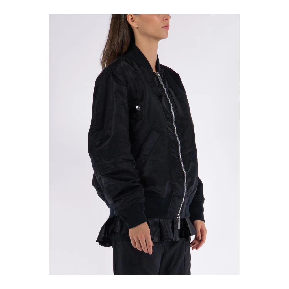 Sacai Nylon Twill Blouson Jas Black Dames