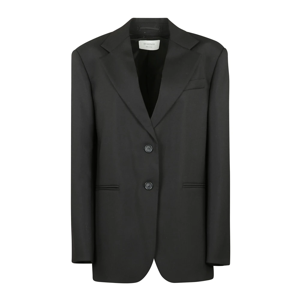 SPORTMAX Stijlvol Zwart Jack voor Mannen Black Dames