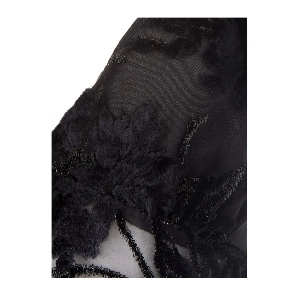 Lardini Tijdloze Zwarte Viscose Jurk Black Dames