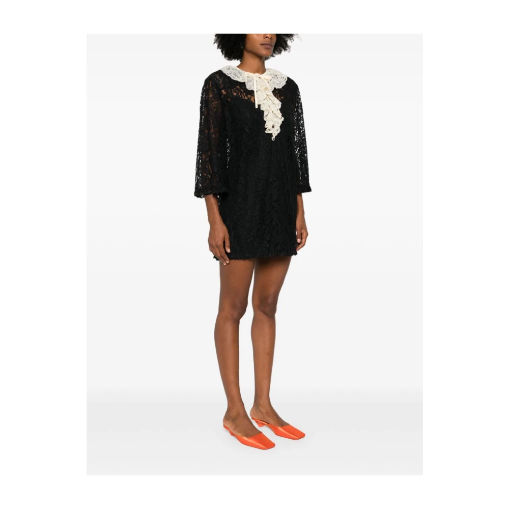 Zimmermann Kanten Mini Jurk Black Dames