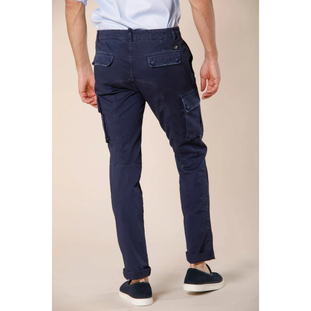 Mason's Extra Slim Cargo Broek in Blauw Marine Blue Heren
