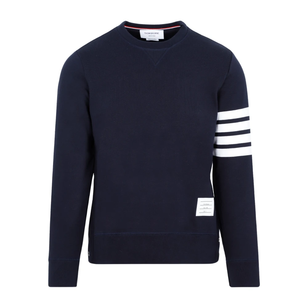 Thom Browne Blauwe Sweatshirt 4-Bar Strepen Blue Heren