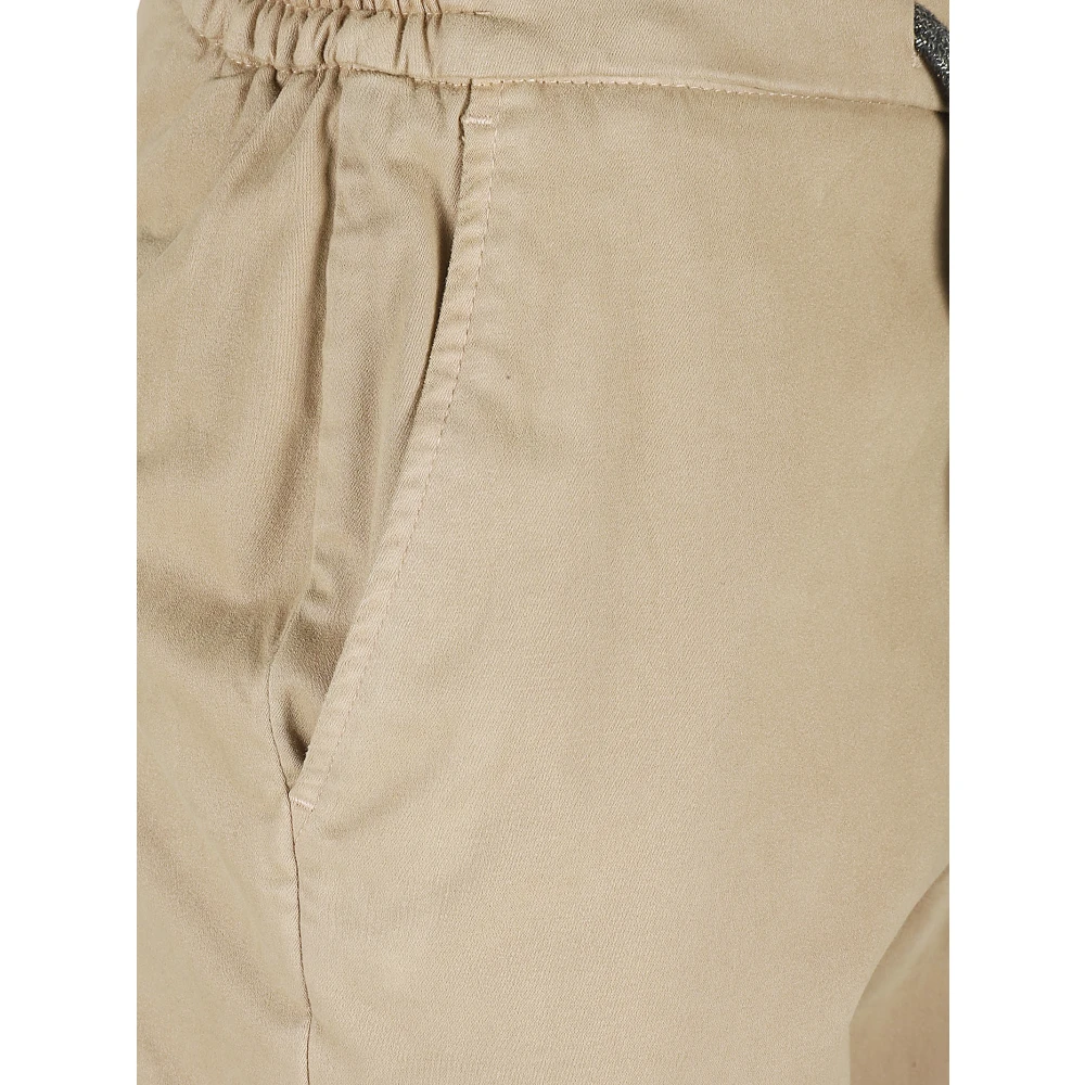 Eleventy Zand Katoen Elastaan Broek Made in Italy Beige Dames