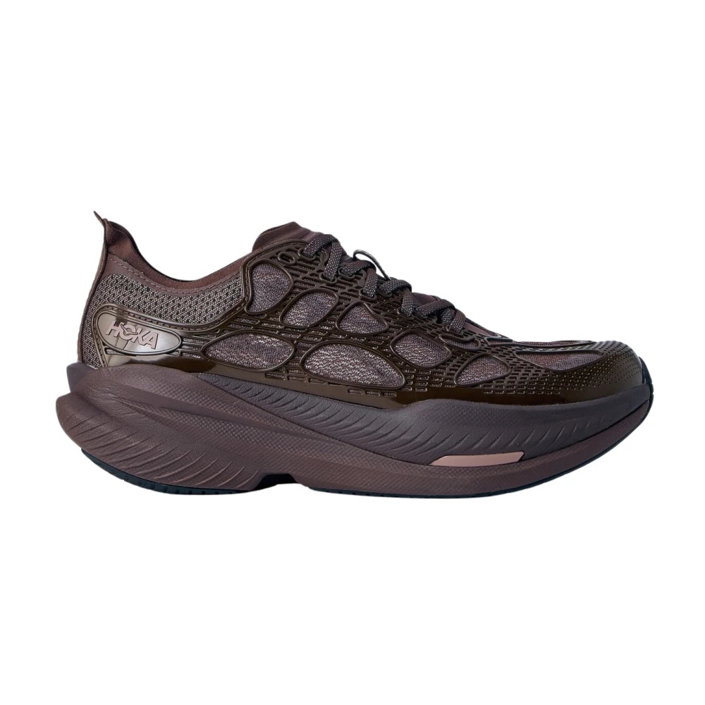 Hoka One One Kvinno Brun Träning Dam, 36 1/2 Eu, Läder, Mach X Caged