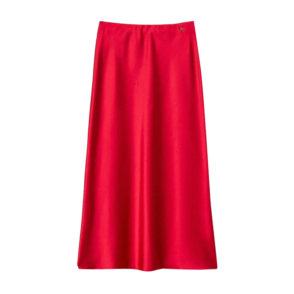 Actitude Women's Red Longuette Skirt - Midi Skirts - M - Skirts