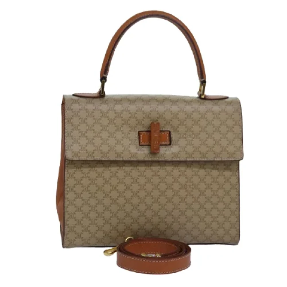 Celine Vintage Pre-owned Canvas celine-bags Beige Dames