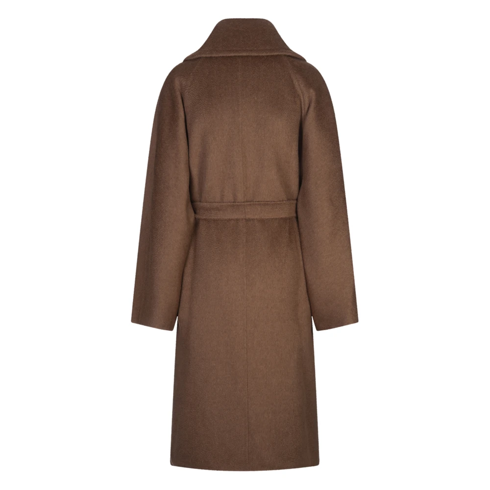 Max Mara Luxe Camel Cashmere Jas met Riem Brown Dames