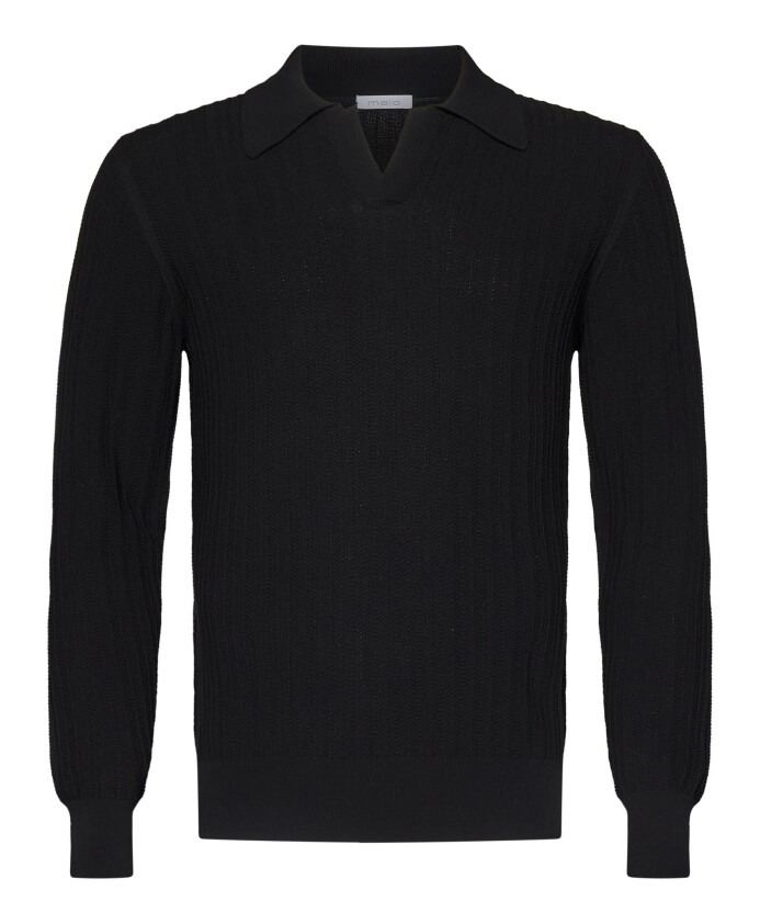 pull-noir-a-col-en-v-avec-point-de-chevron