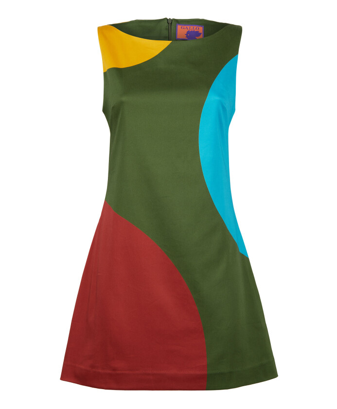 robe-sans-manches-en-coton-vert-pour-femmes-avec-motif-a-pois-macro