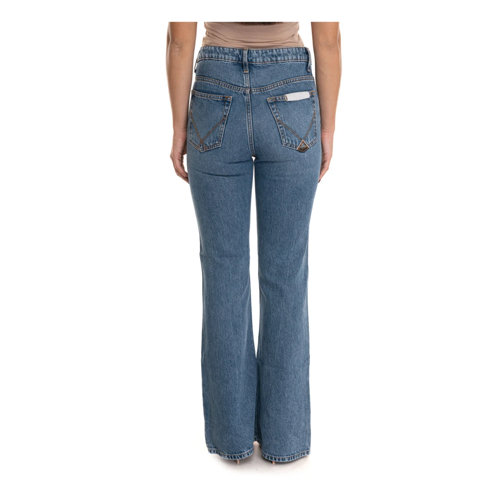 Roy Roger's Hoge taille uitlopende spijkerbroek Blue Dames