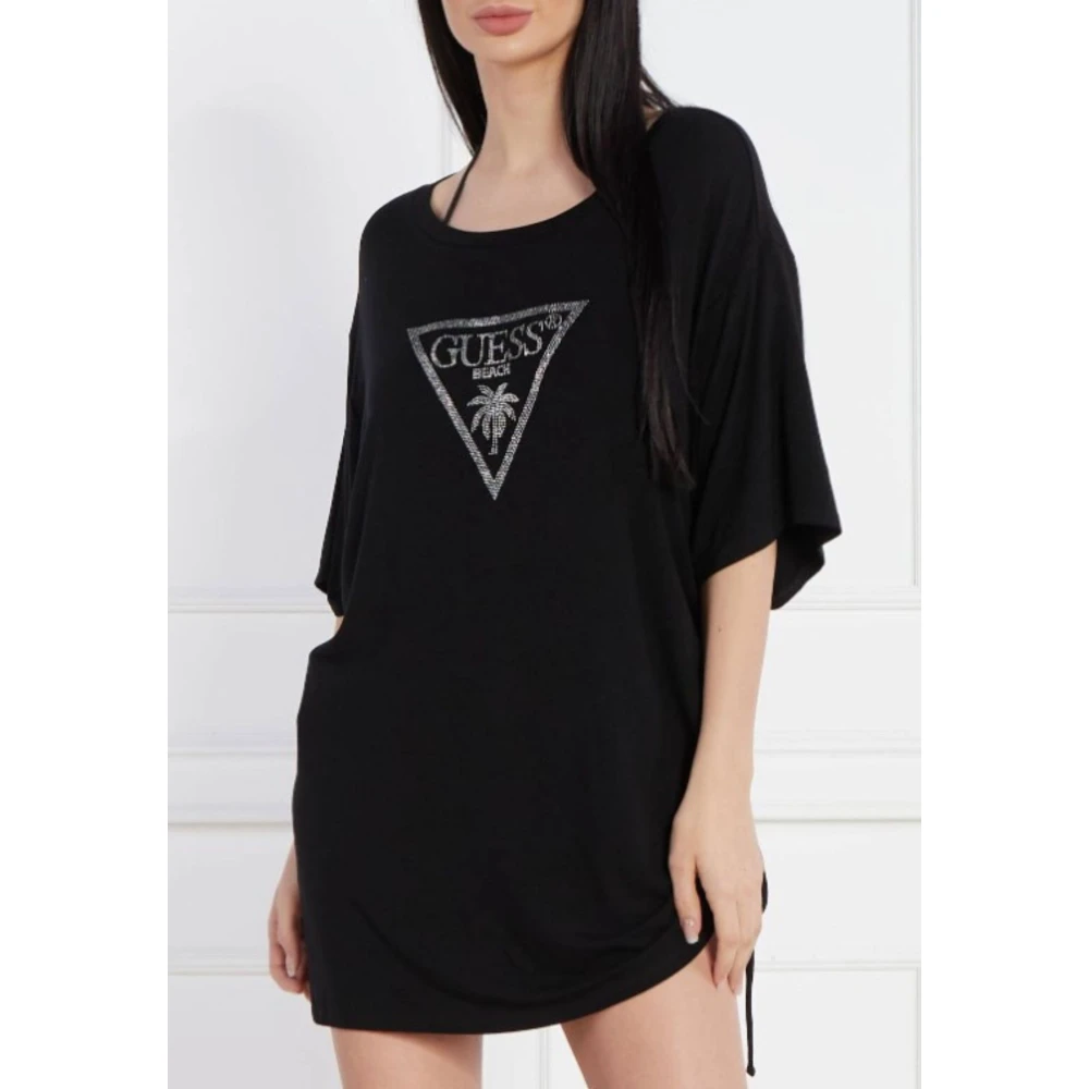 Guess Trekkoord Dames T-shirt Black Dames