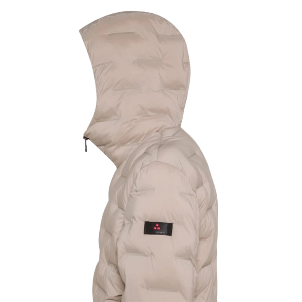 Peuterey Voorrits Medium Lengte Hooded Jas Beige Heren