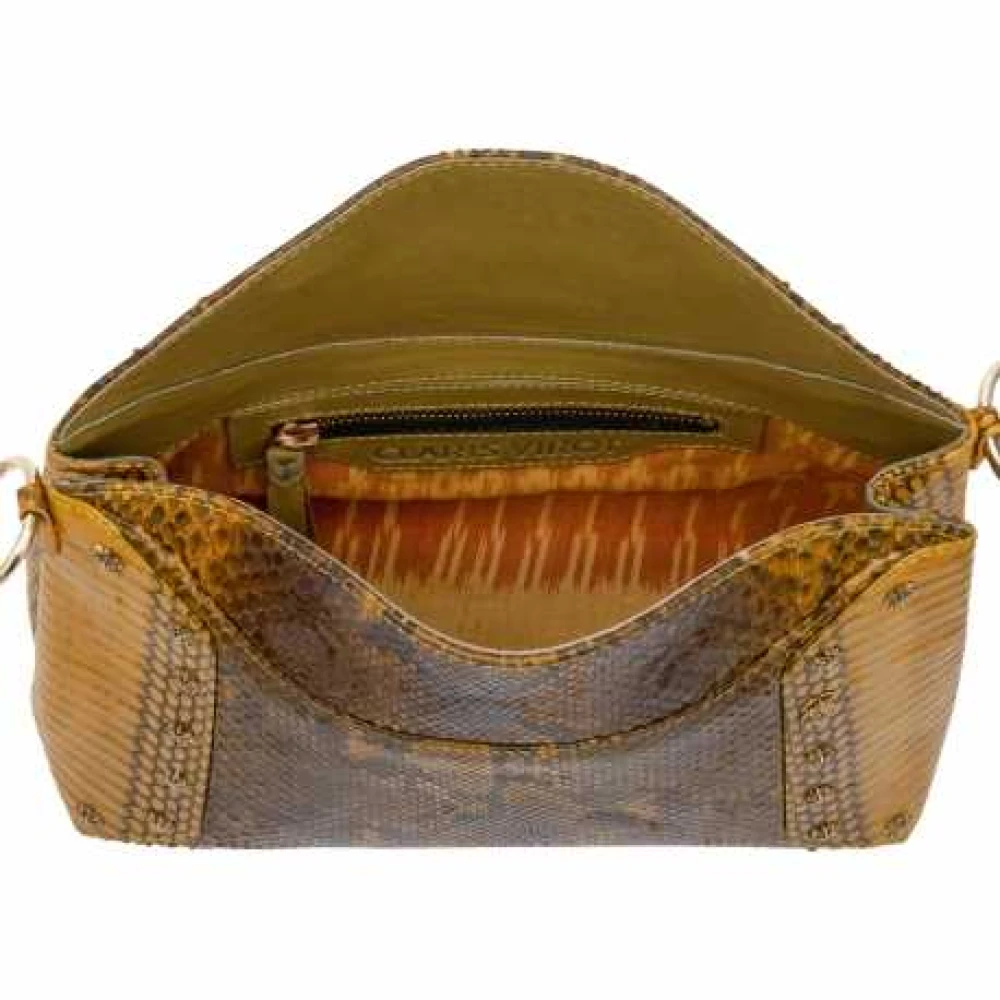 Claris Virot Python Cobra Ranch Tas Gaia Brown Dames