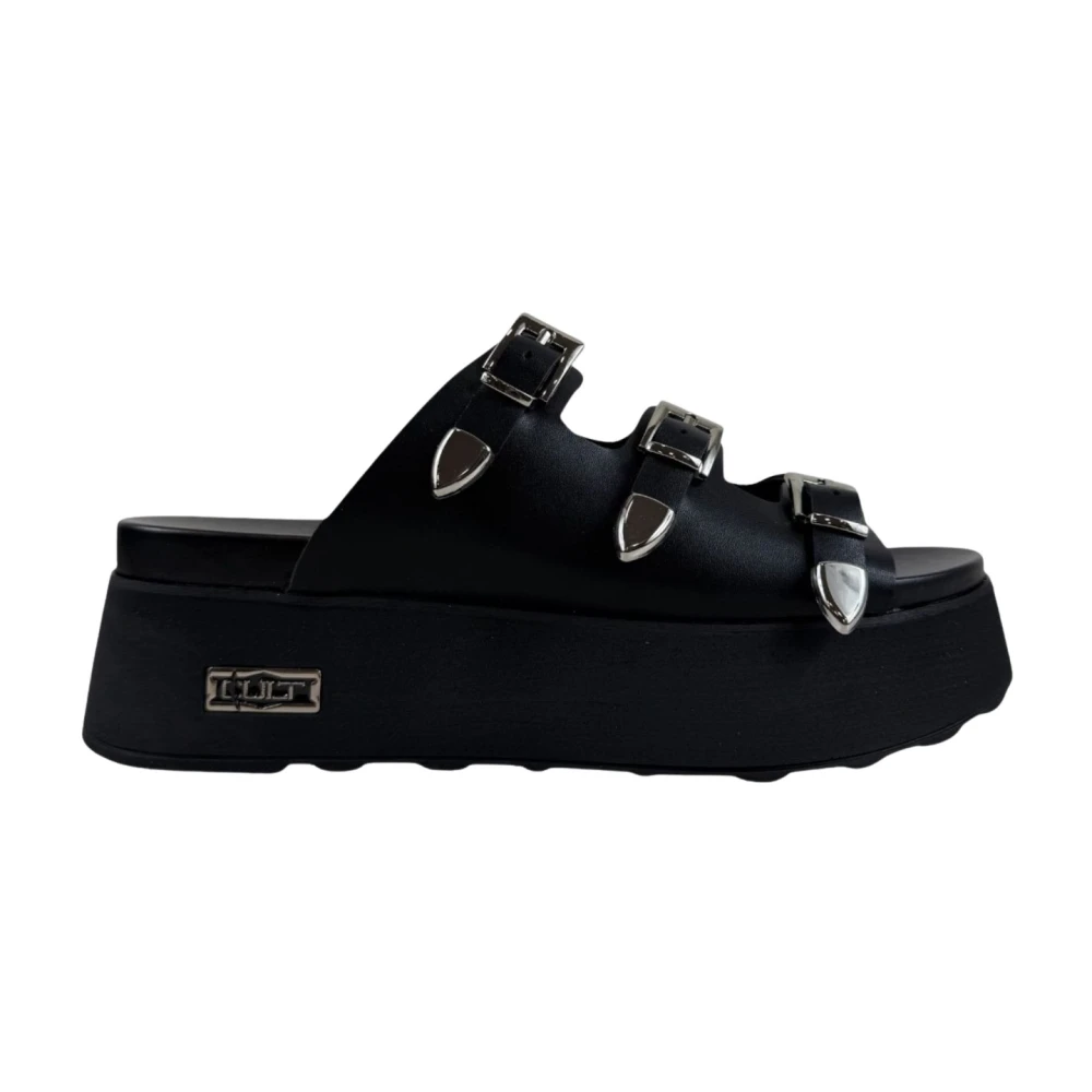Cult Vrouw Zwart Schoenen Dames, 40 Eu, Leer, Janis 4739 Sandaal