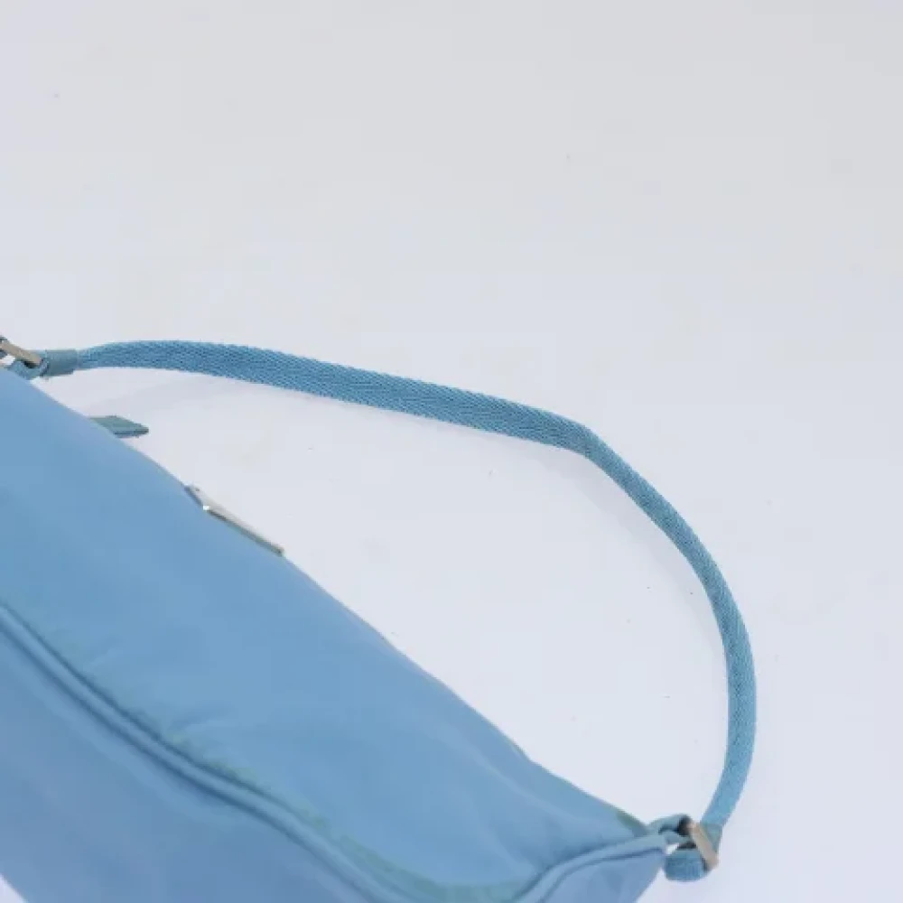 Prada Vintage Pre-owned Nylon pouches Blue Dames