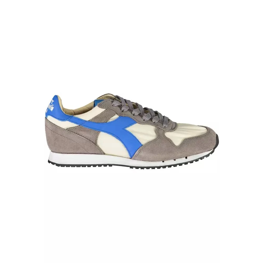 Diadora Women's Gray Sneakers, 3 1/2 Uk, Leather Blend Stylish Trainers